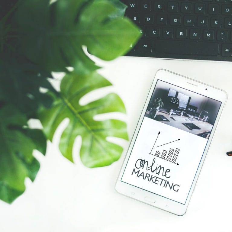 Eine Website wird auf einem Tablet dargestellt. Symbolisch für Marketing als maxXse Partner.